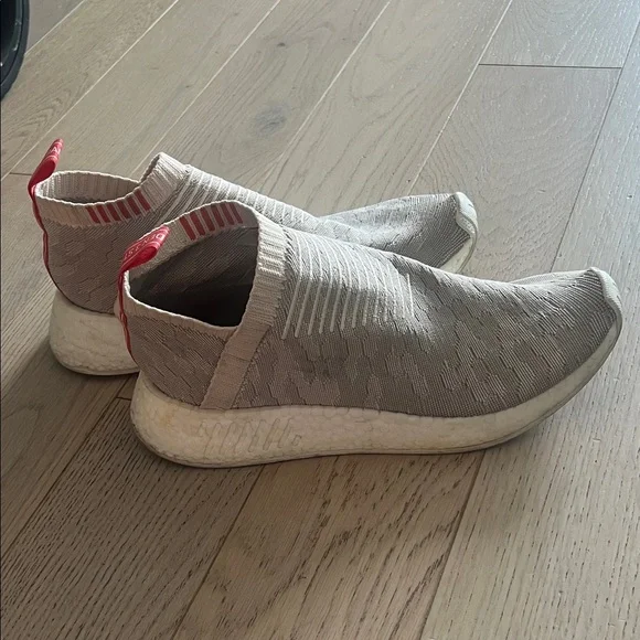 Adidas NMD lite Gray with Red Accents